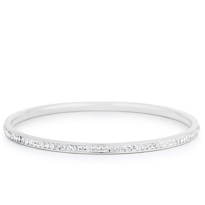 Elegant yet simple this bangle is timeless and will never disappoint.  Our genuine rhodium finish is achieved using an electroplating process that - AMIClubwear