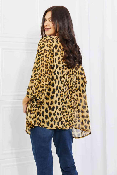 Melody Wild Muse Full Size Animal Print Kimono in Brown - AMIClubwear