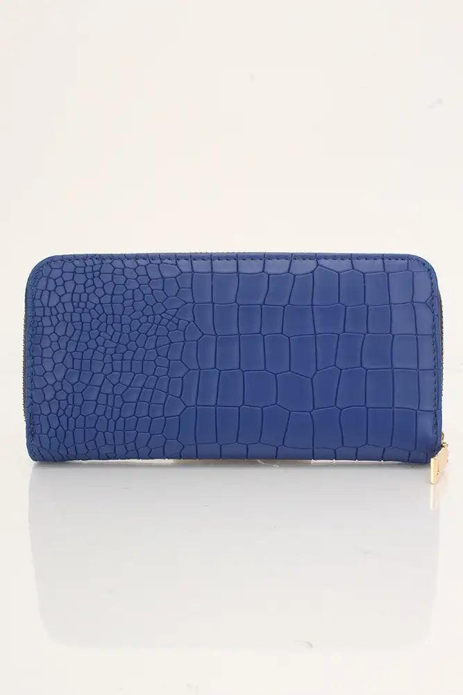Faux Leather Blue Wallet - AMIClubwear