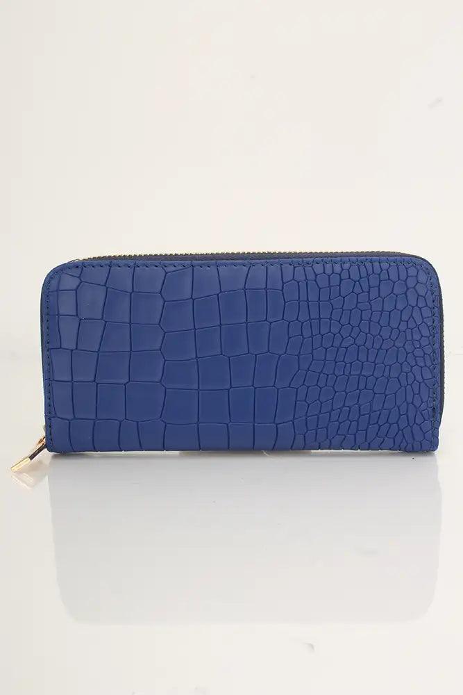 Faux Leather Blue Wallet - AMIClubwear