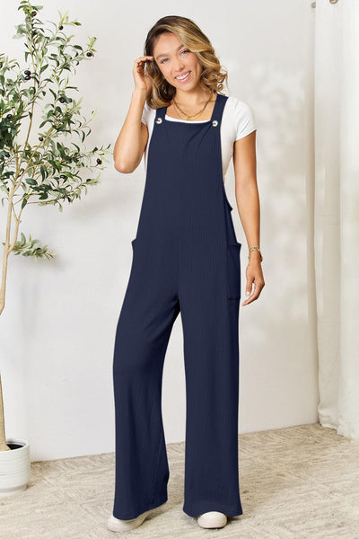 Double Take Full Size Wide Strap Overall with Pockets - AMIClubwear