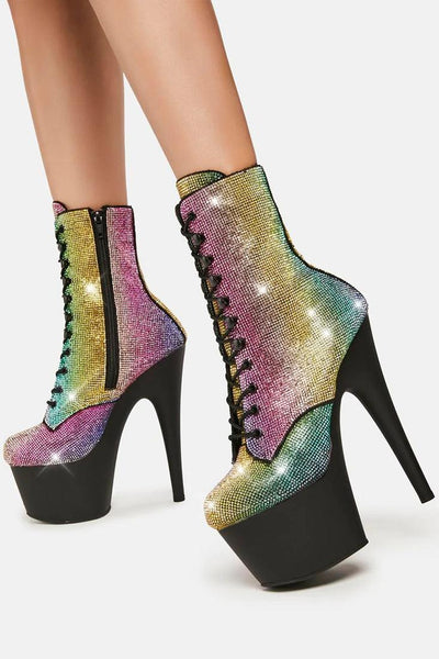 FLAMINGO-1020RS Sexy Platform Ankle Booties - AMIClubwear