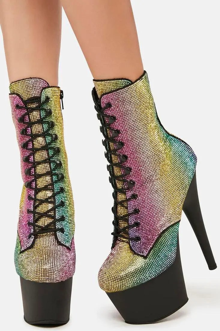 FLAMINGO-1020RS Sexy Platform Ankle Booties