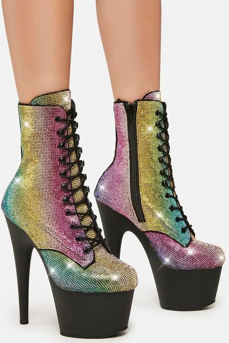 FLAMINGO-1020RS Sexy Platform Ankle Booties