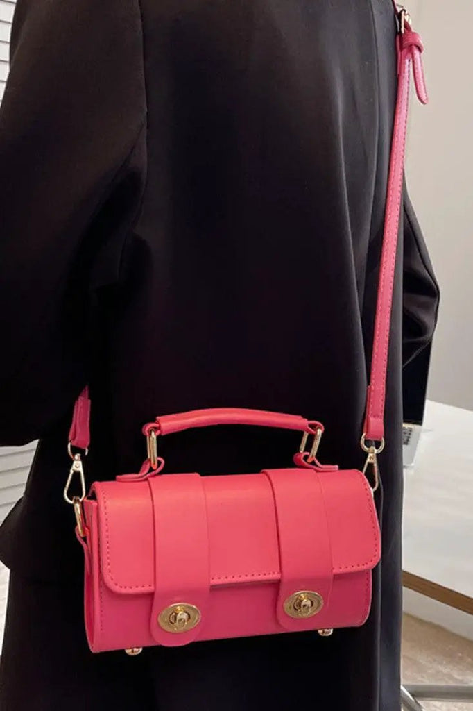 Fuchsia Gold Crossbody Mini Purse