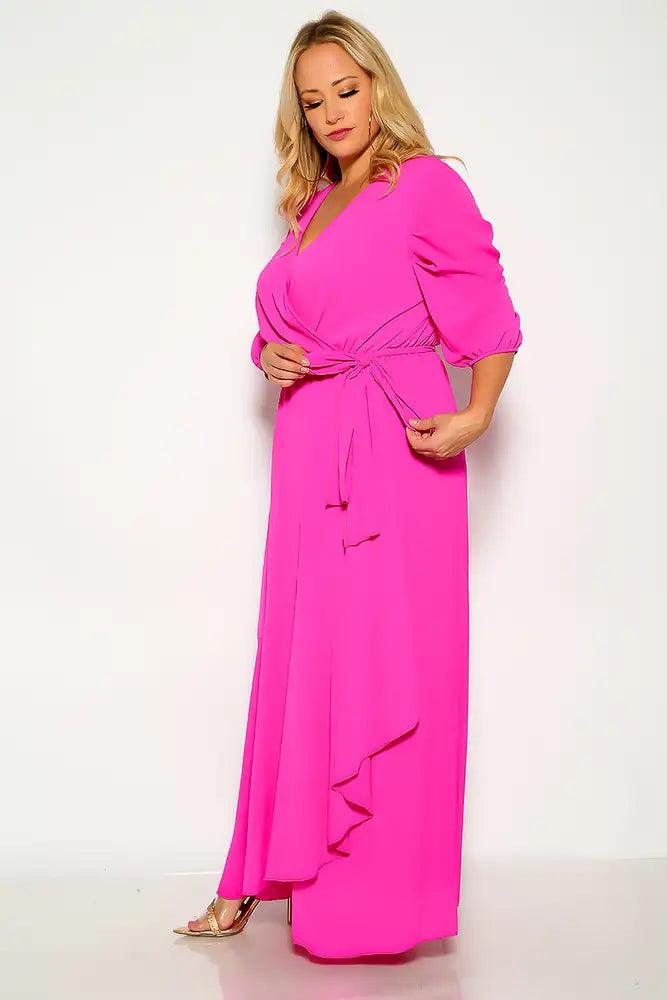 Fuchsia plus best sale size maxi dress