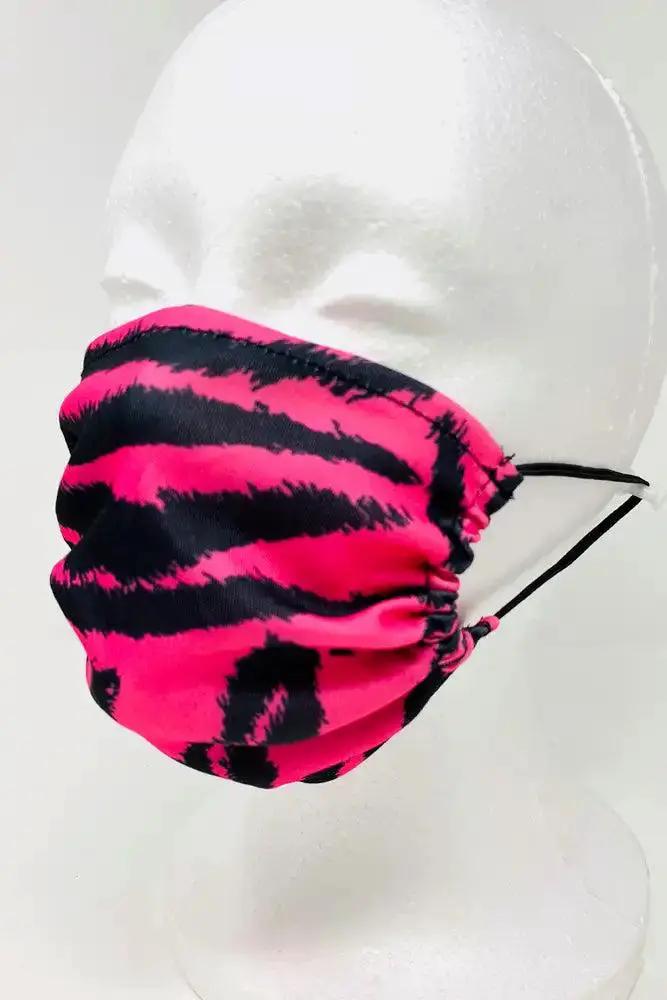 Fuchsia Zebra Print Reusable Face Mask