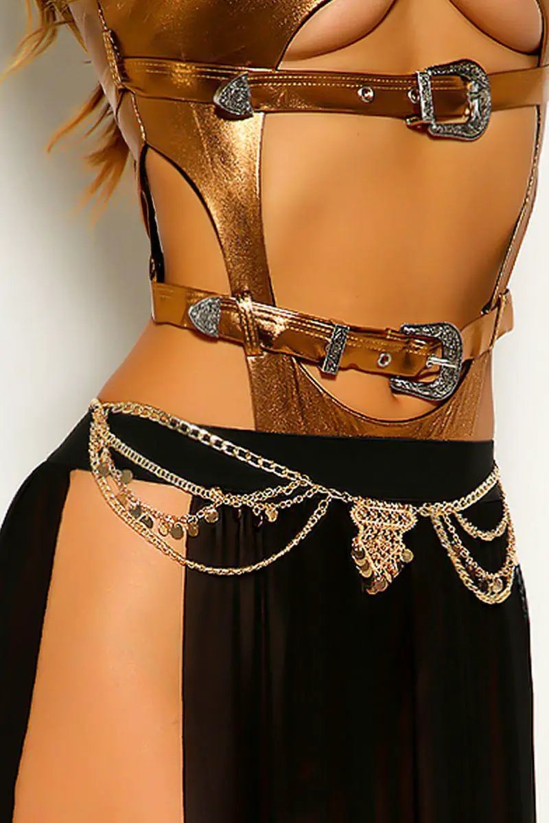 Gold Chain Belt One Piece Costume Accessory