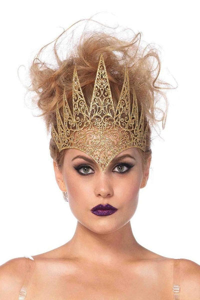 Gold Glitter Die Cut Costume Accessory Royal Crown - AMIClubwear