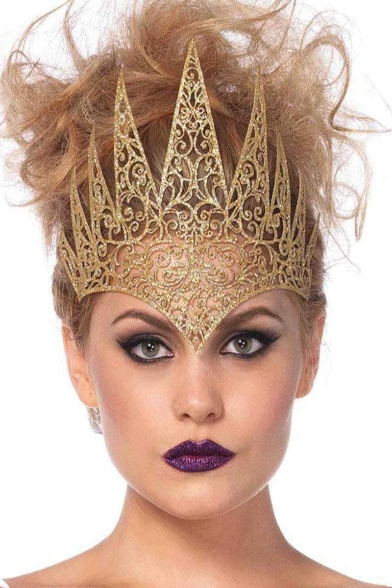 Gold Glitter Die Cut Costume Accessory Royal Crown - AMIClubwear