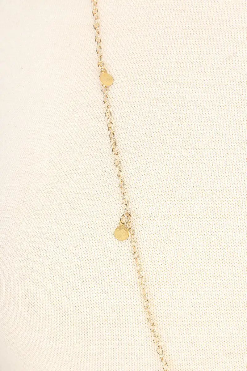 Gold Sequins Simple Casual Necklace