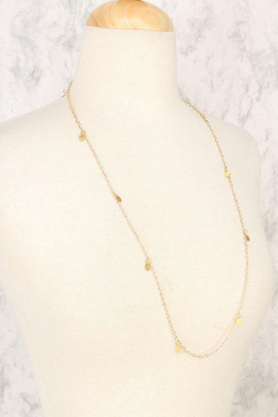 Gold Sequins Simple Casual Necklace - AMIClubwear
