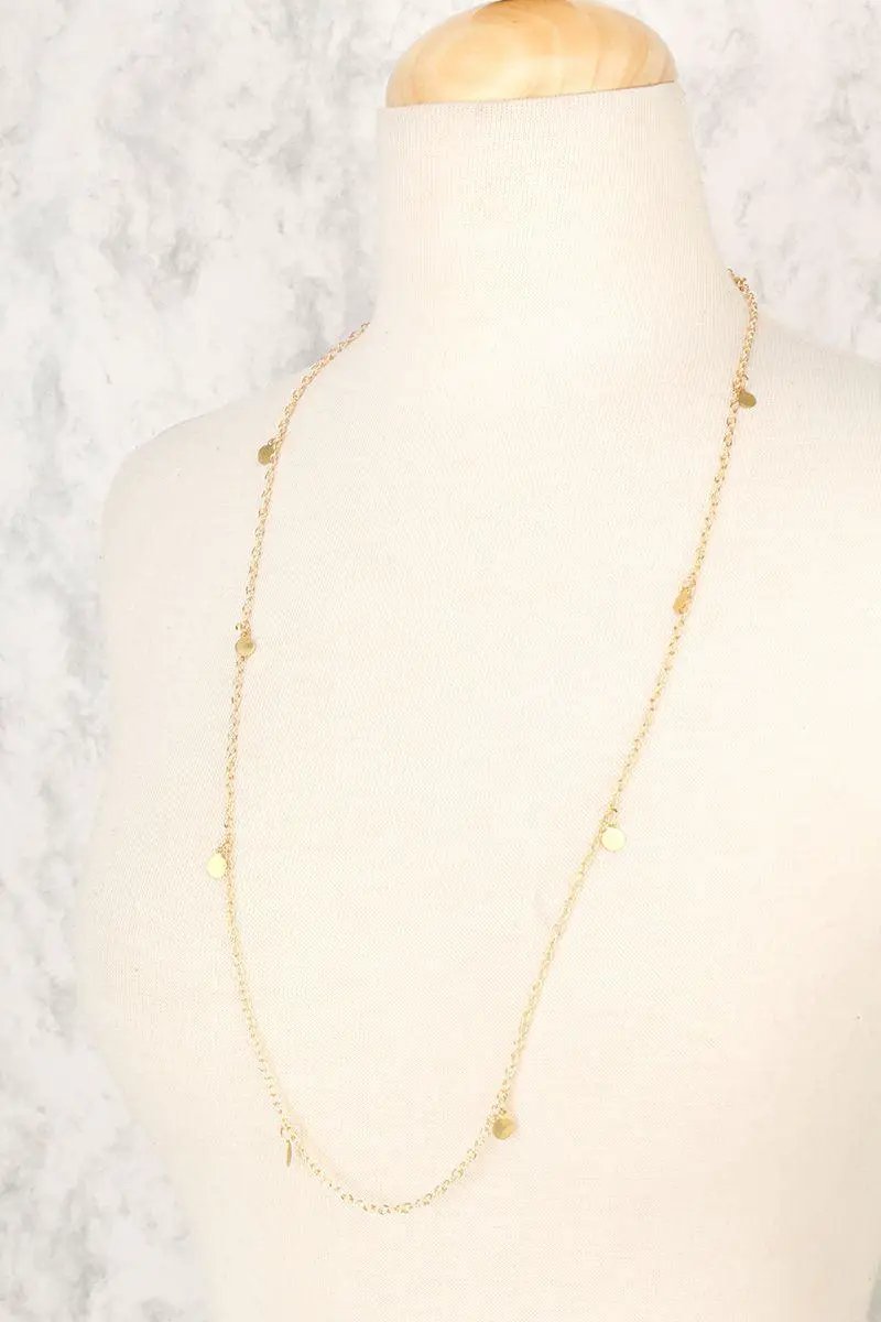 Gold Sequins Simple Casual Necklace