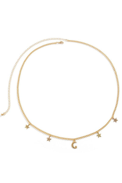 Gold Star Moon Charm Belt - AMIClubwear