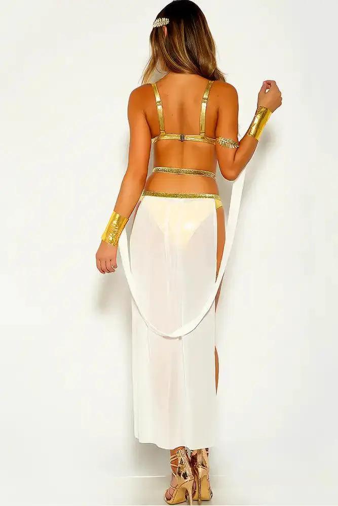 Gold White Sexy Goddess 4 Piece Costume – AMIClubwear