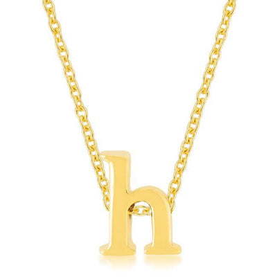 Golden Initial H Pendant - AMIClubwear
