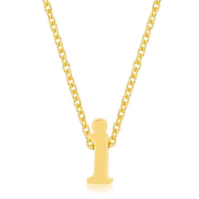 Golden Initial I Pendant - AMIClubwear