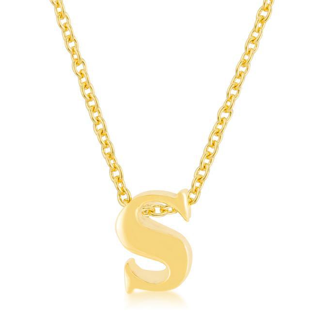 Golden Initial S Pendant - AMIClubwear