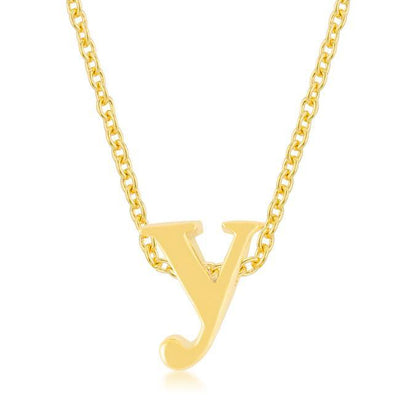 Golden Initial Y Pendant - AMIClubwear