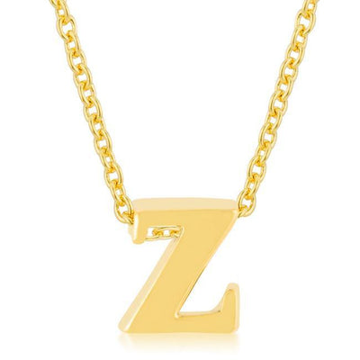 Golden Initial Z Pendant - AMIClubwear