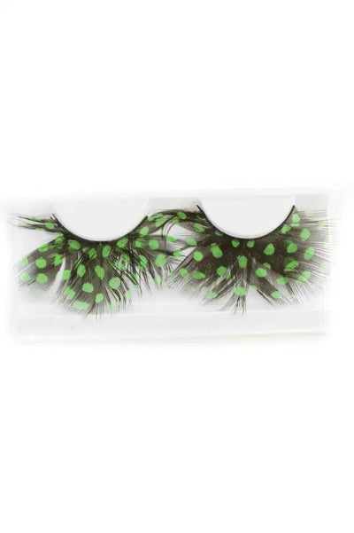 Green Black Two Tone Faux Eyelashes - AMIClubwear