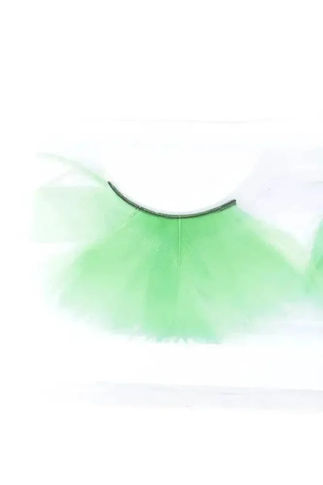 Green Faux Feather Eyelashes