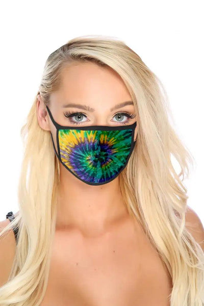 Green Yellow Printed Washable Face Mask - AMIClubwear