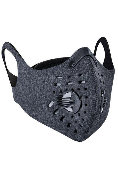 Grey Double Respirator Filter Reusable Face Mask - AMIClubwear