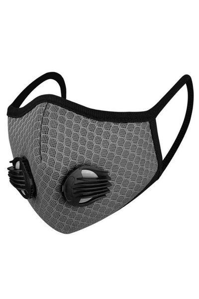Grey Double Respirator Washable Face Mask - AMIClubwear