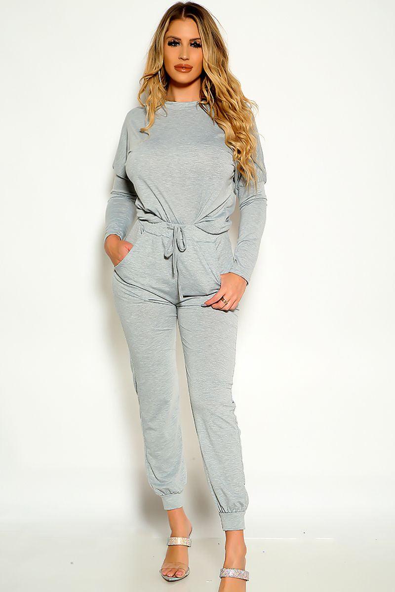 Blue Long Sleeve Comfortable Two Piece Lounge Wear Outfit - AMIClubwear