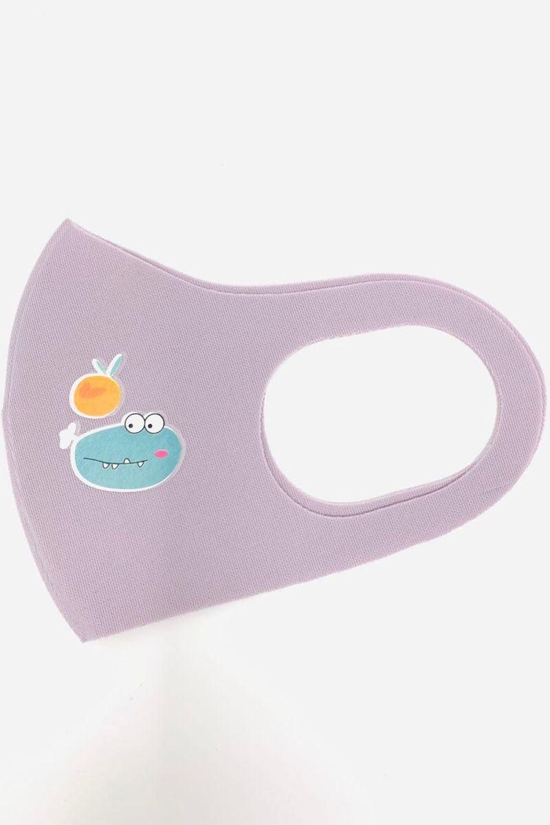 Grey Orange Crocodile Print Reusable Kids Face Mask 1 Piece - AMIClubwear