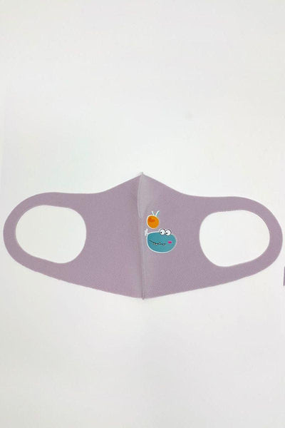 Grey Orange Crocodile Print Reusable Kids Face Mask 1 Piece - AMIClubwear