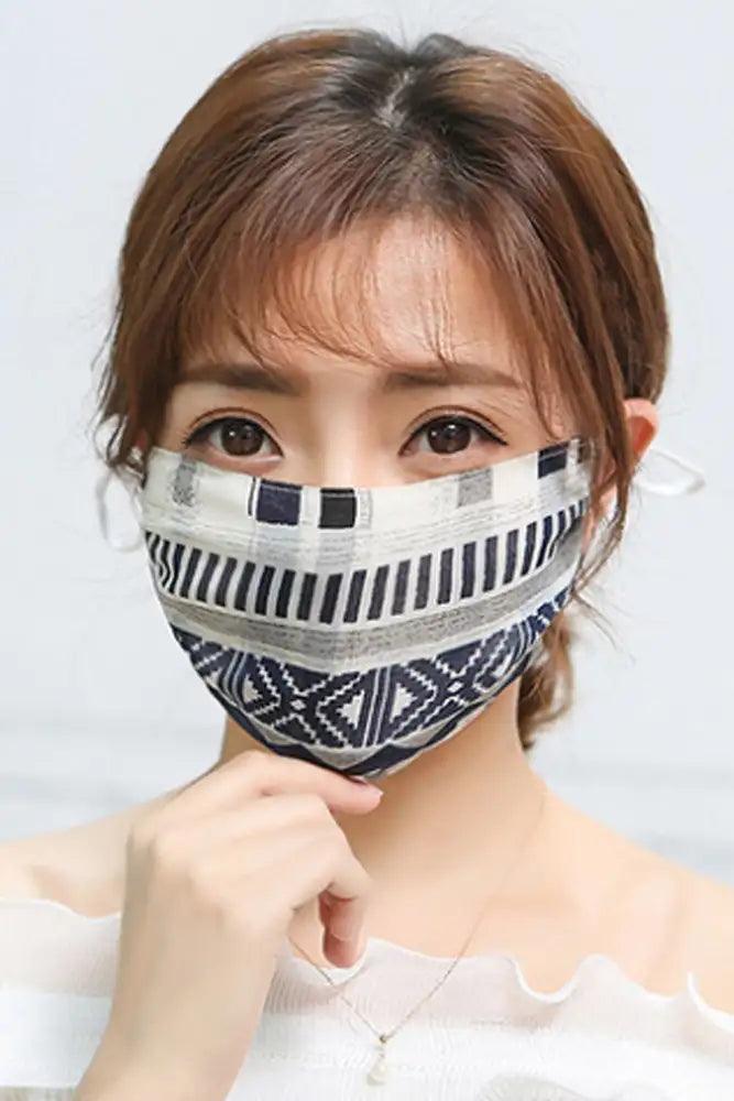 Grey Printed Reusable 1 Piece Face Mask - AMIClubwear