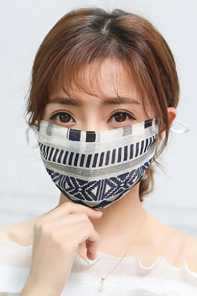 Grey Printed Reusable 1 Piece Face Mask - AMIClubwear