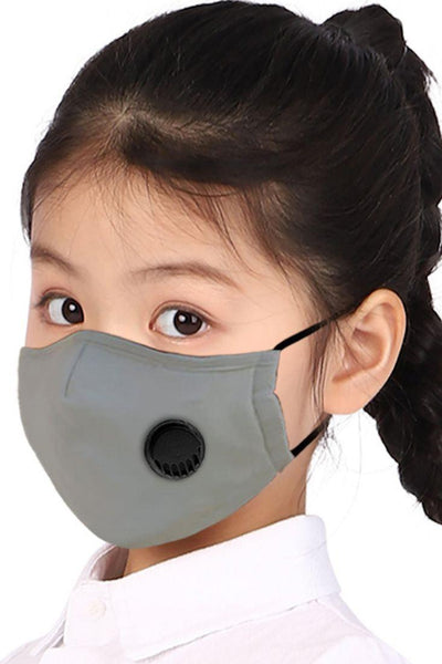 Grey Respirator Washable Kids Face Mask - AMIClubwear
