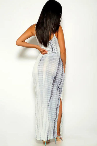 Grey Side Slit Maxi Dress - AMIClubwear