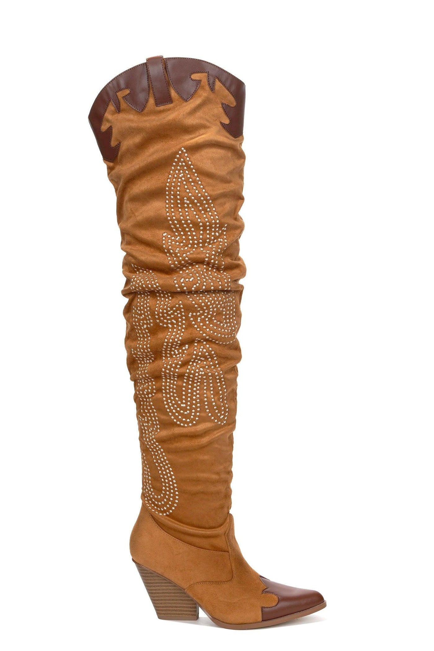 ICONA - TAN Thigh High Boots - AMIClubwear