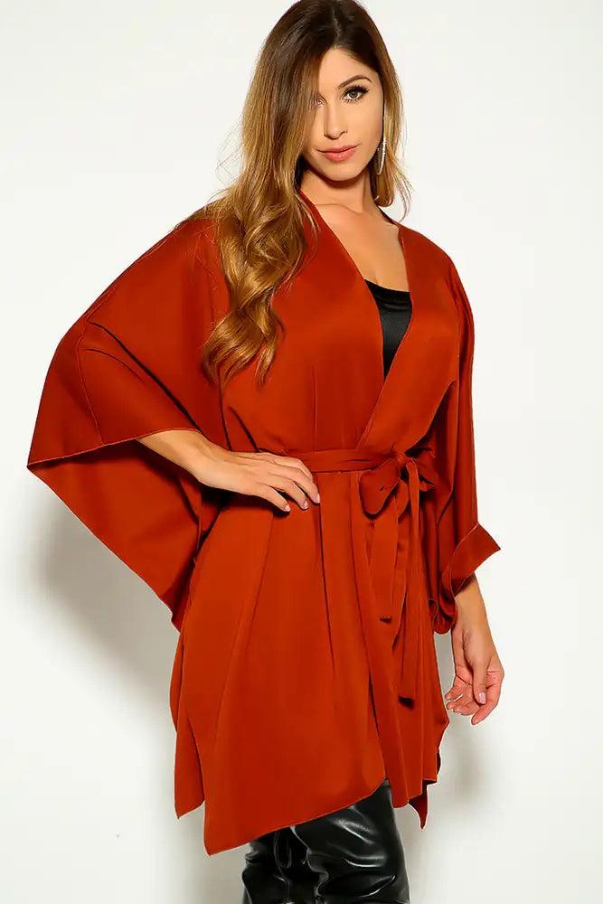 Iron Wrap Poncho Belted Outerwear Coat - AMIClubwear