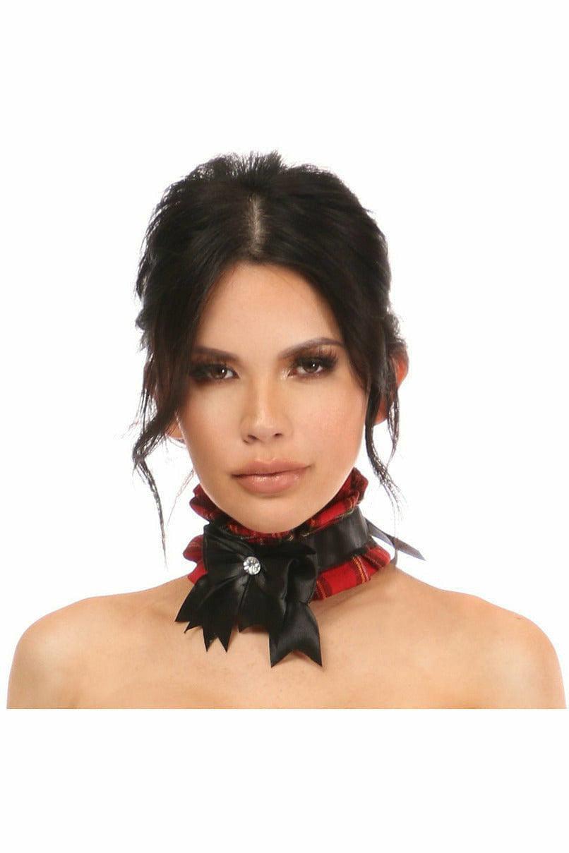 Kitten Collection Red Plaid Choker - Daisy Corsets