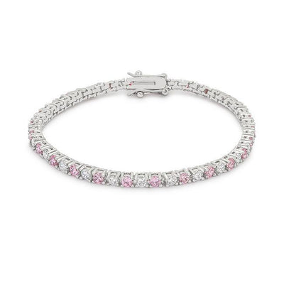 Lace Pink Cubic Zirconia Tennis Bracelet - AMIClubwear