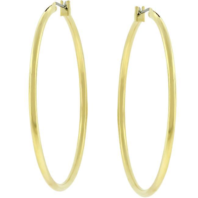 Large Golden Hoop Earrings - AMIClubwear
