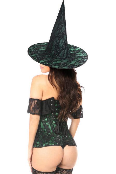 Lavish 2 PC Emerald Witch Corset Costume - AMIClubwear