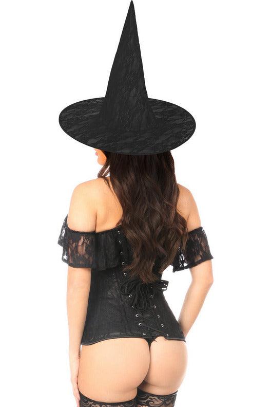 Lavish 3 PC Premium Lace Witch Corset Costume - AMIClubwear