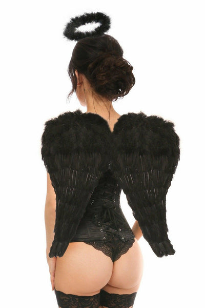 Lavish 3 PC Sexy Midnight Angel Corset Costume - Daisy Corsets