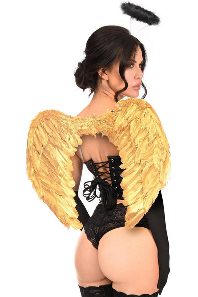 Lavish 4 PC Golden Angel Corset Costume - AMIClubwear