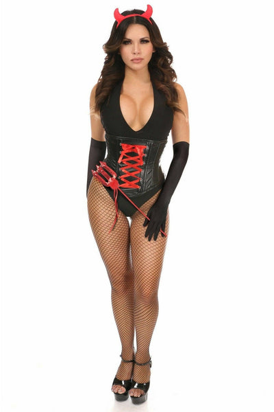 Lavish 4 PC Sexy Devil Corset Costume - Daisy Corsets