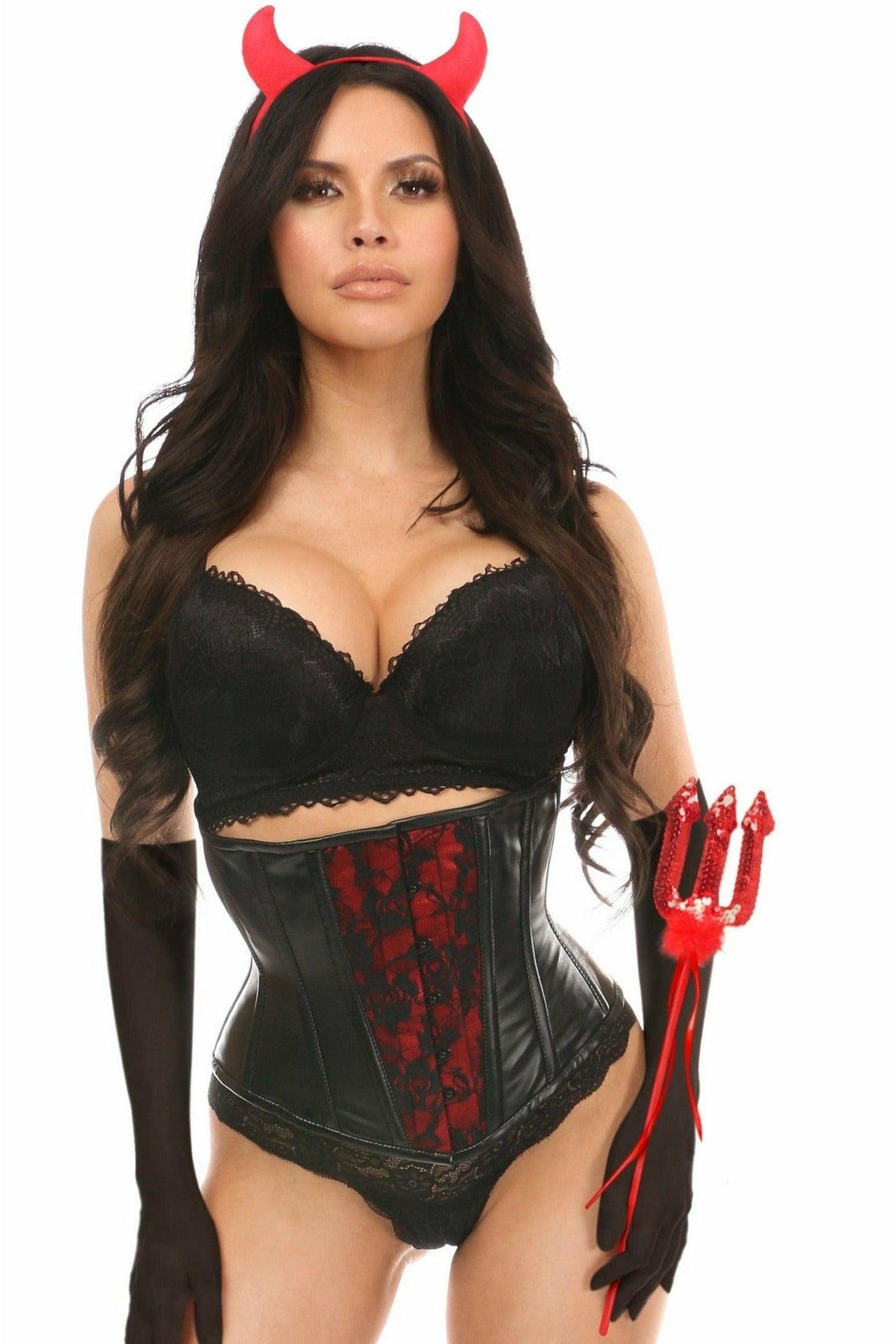 Lavish 4 PC Sexy Gothic Devil Corset Costume - Daisy Corsets