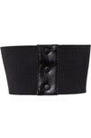 Lavish Black w/Black Lace Overlay Corset Belt Cincher - AMIClubwear