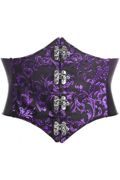Lavish Purple & Black Waist Cincher Corset