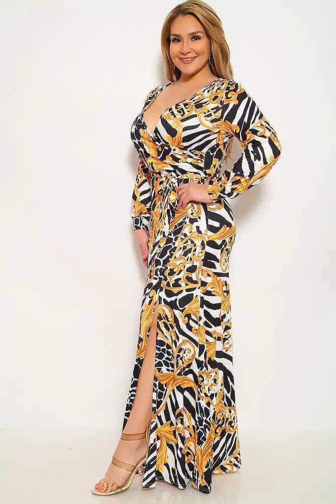 Leopard Graphic Print Plus Size Party Dress - AMIClubwear